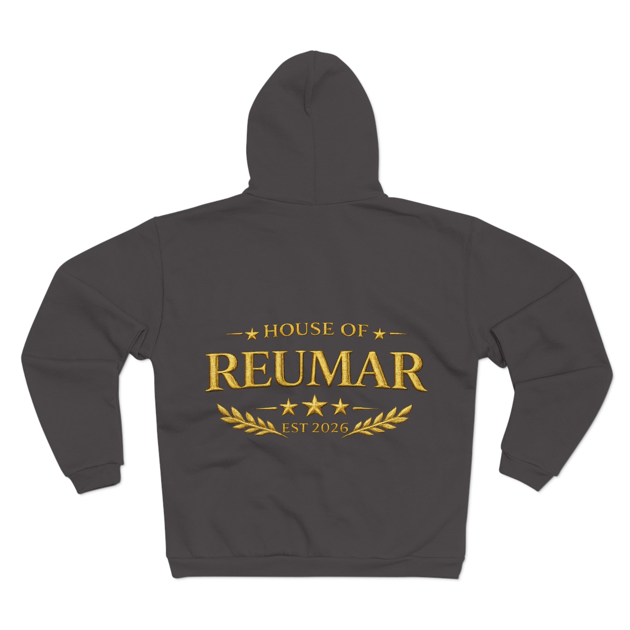 Reumar Zip Hoodie - House of Reumar Gold Logo Hooded Sweatshirt