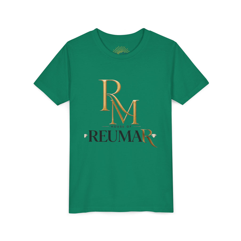 Youth Tee - Reumar Gold Monogram Front & 'art lover boutique' Back