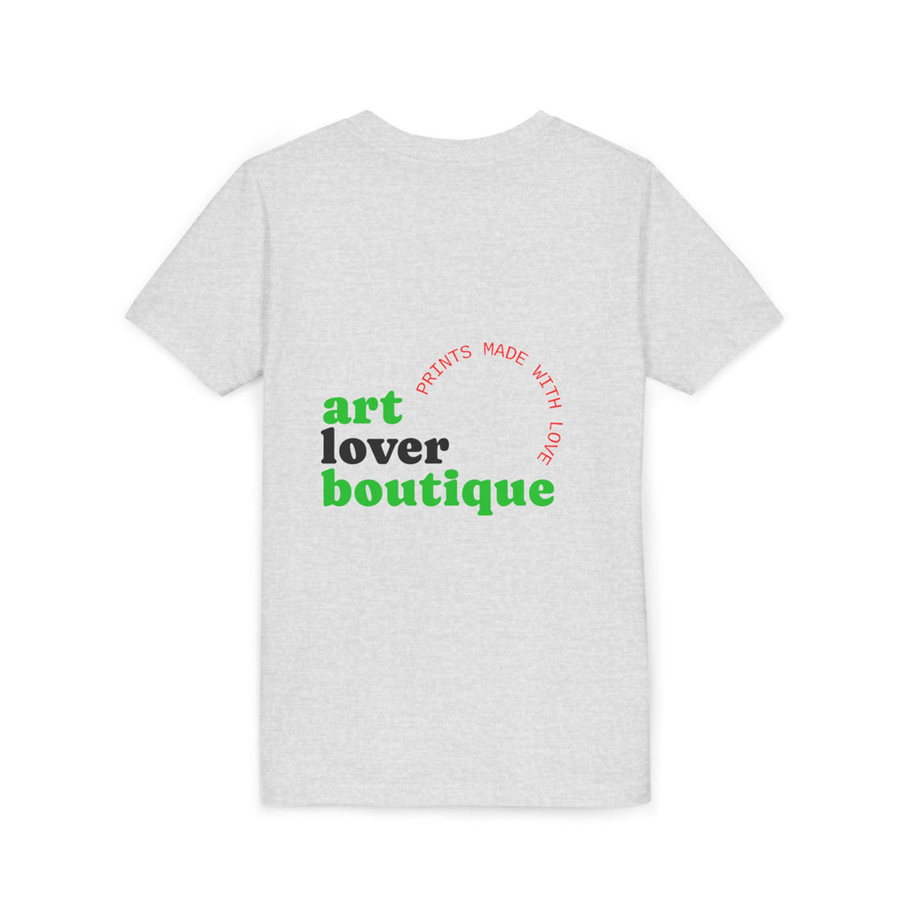 Youth Tee - Reumar Gold Monogram Front & 'art lover boutique' Back