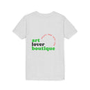 Youth Tee - Reumar Gold Monogram Front & 'art lover boutique' Back