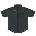Men’s Short Sleeve Tech Button-Up Shirt — UV Protection, ‘BEL-AIR’ Chest Logo