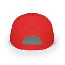 House of Reumar Red Low Profile Baseball Cap — Embroidered Logo Hat