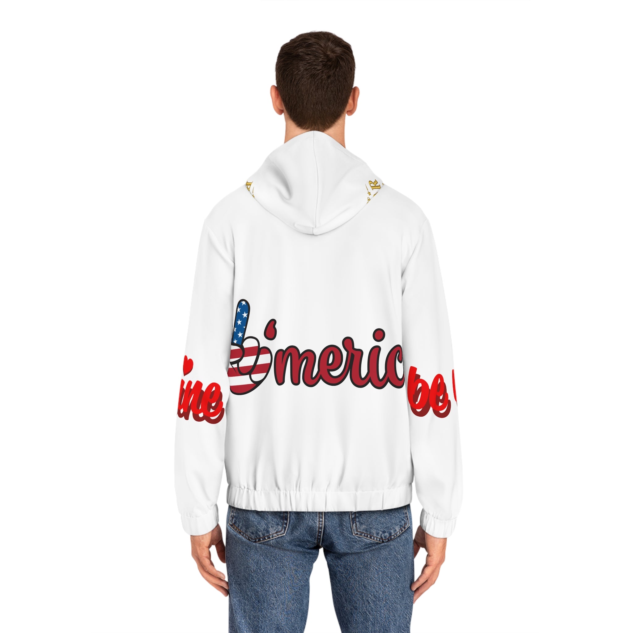 Patriotic 'Merica Full‑Zip Hoodie