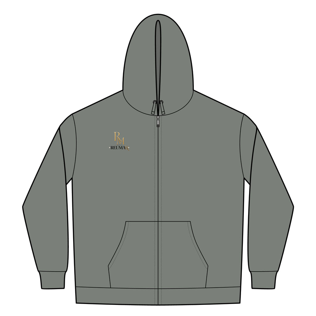 Embroidered Sherpa-Lined Zip Hoodie