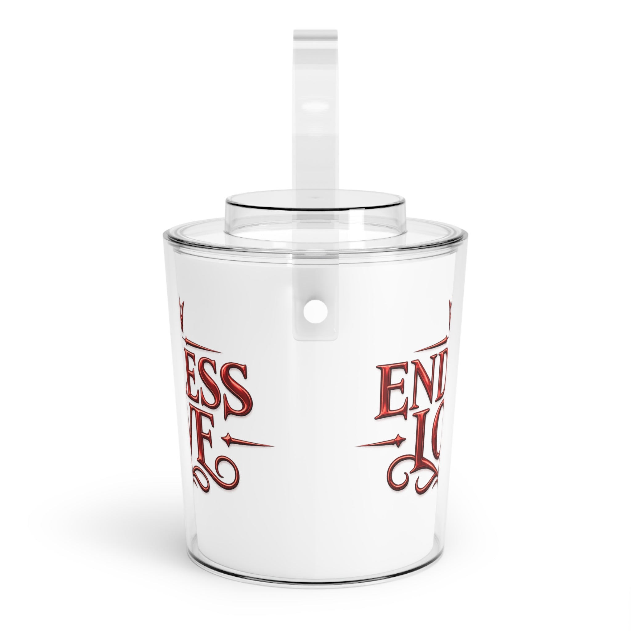 Endless Love Ice Bucket with Tongs – Romantic Bar Accessory for Weddings, Anniversaries & Valentine’s