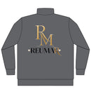 Quarter-Zip Pullover — 'RM House of Reumar' Gold Logo Pigment-Dyed Sweatshirt