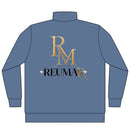 Quarter-Zip Pullover — 'RM House of Reumar' Gold Logo Pigment-Dyed Sweatshirt