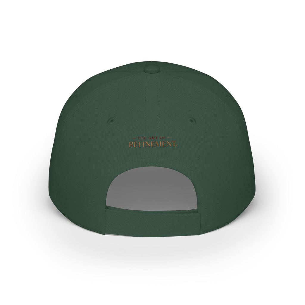 House of Reumar Red Low Profile Baseball Cap — Embroidered Logo Hat