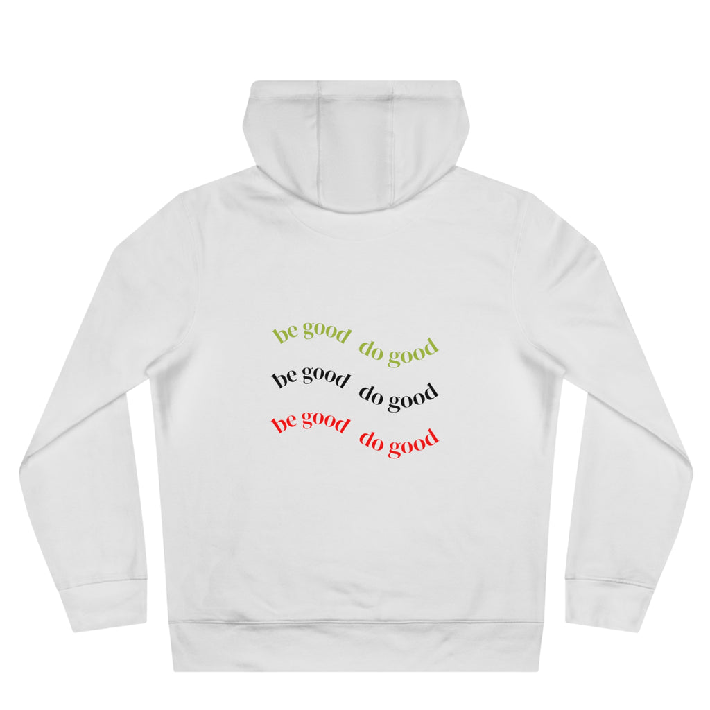King Hoodie — Reumar RM Gold Logo Hooded Sweatshirt, "Be Good Do Good" Back Design