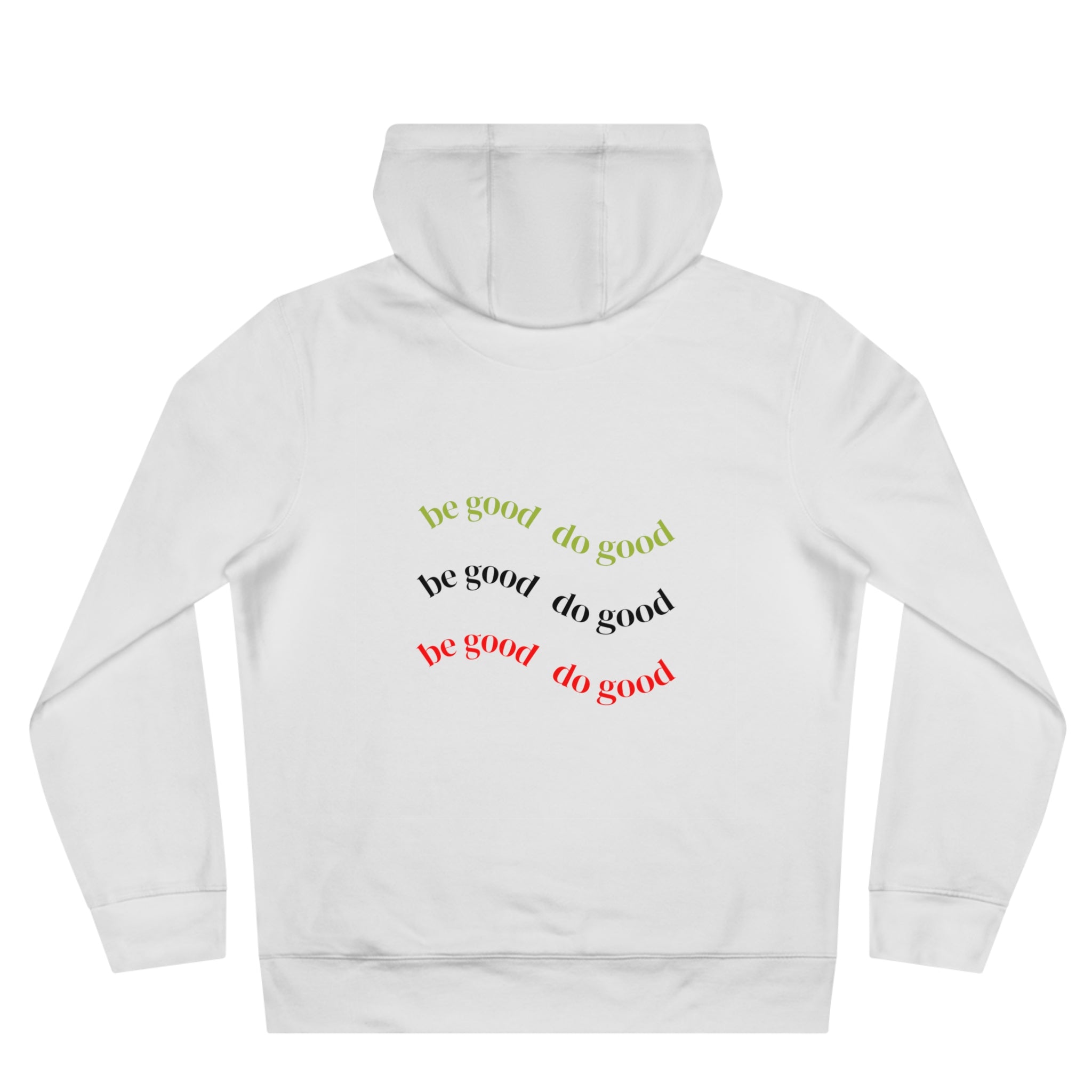 King Hoodie — Reumar RM Gold Logo Hooded Sweatshirt, "Be Good Do Good" Back Design