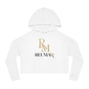 House of Reumar Cropped Hoodie — Women's Gold Monogram Logo Sweatshirt