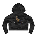 House of Reumar Cropped Hoodie — Women's Gold Monogram Logo Sweatshirt