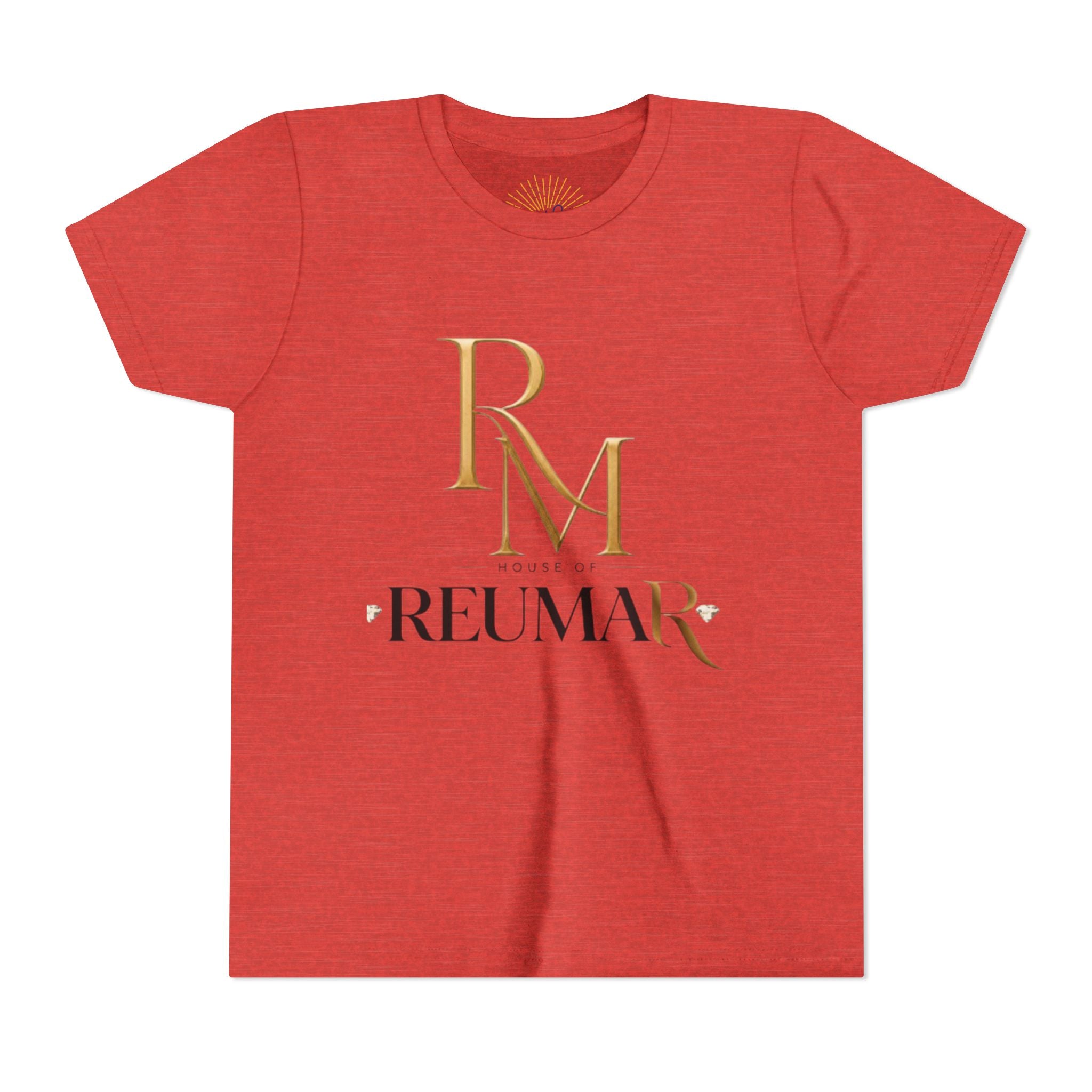 Youth Tee - Reumar Gold Monogram Front & 'art lover boutique' Back