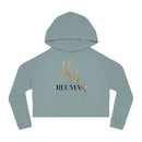 House of Reumar Cropped Hoodie — Women's Gold Monogram Logo Sweatshirt