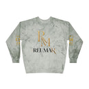 Refined Gold Tie-Dye Crewneck Sweatshirt — “REUMAR” / The Art of Refinement