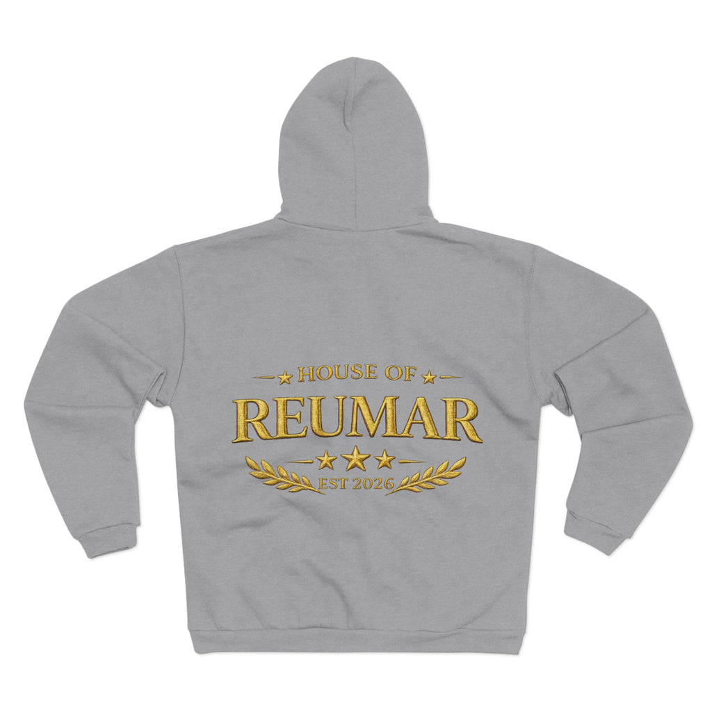 Reumar Zip Hoodie - House of Reumar Gold Logo Hooded Sweatshirt