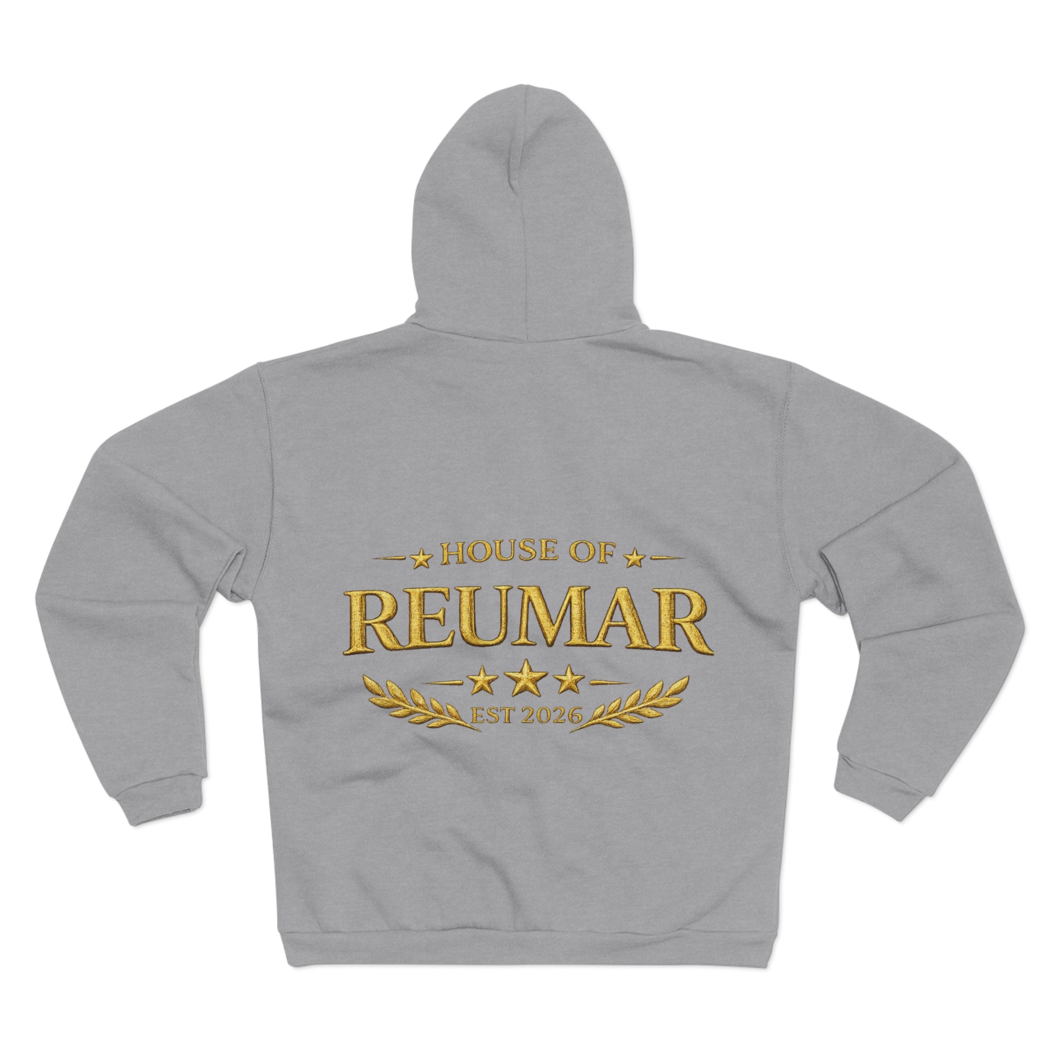 Reumar Zip Hoodie - House of Reumar Gold Logo Hooded Sweatshirt