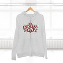 Endless Love Zip Hoodie - Romantic Crown Graphic Couples Pullover