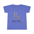 Toddler T-Shirt with Gold Monogram RM | Personalized Kids Tee