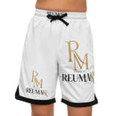 Reumar Gold Logo Basketball Shorts