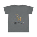 Toddler T-Shirt with Gold Monogram RM | Personalized Kids Tee