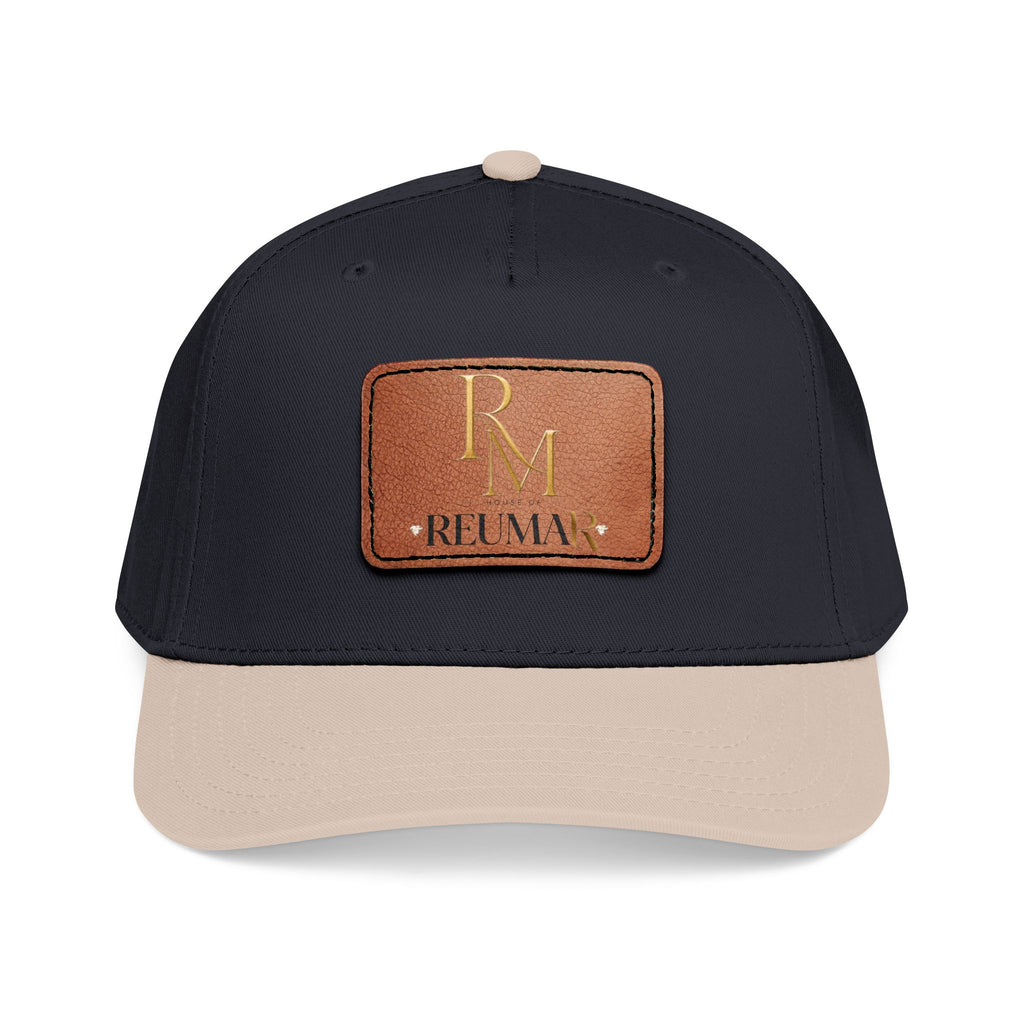 Leather Patch Baseball Cap - Monogram RM Reumay