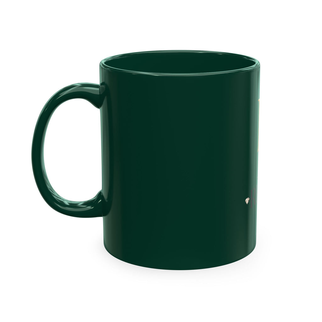 House of Reumar Beige Ceramic Mug — Gold Monogram Coffee Cup