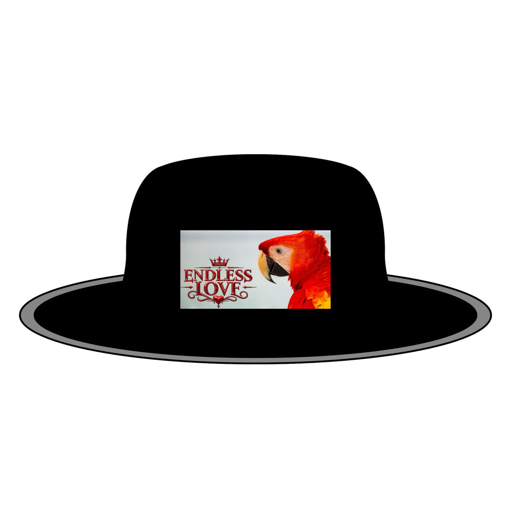 Wide Brim Hat — 'Endless Love' Parrot Graphic Sun Hat