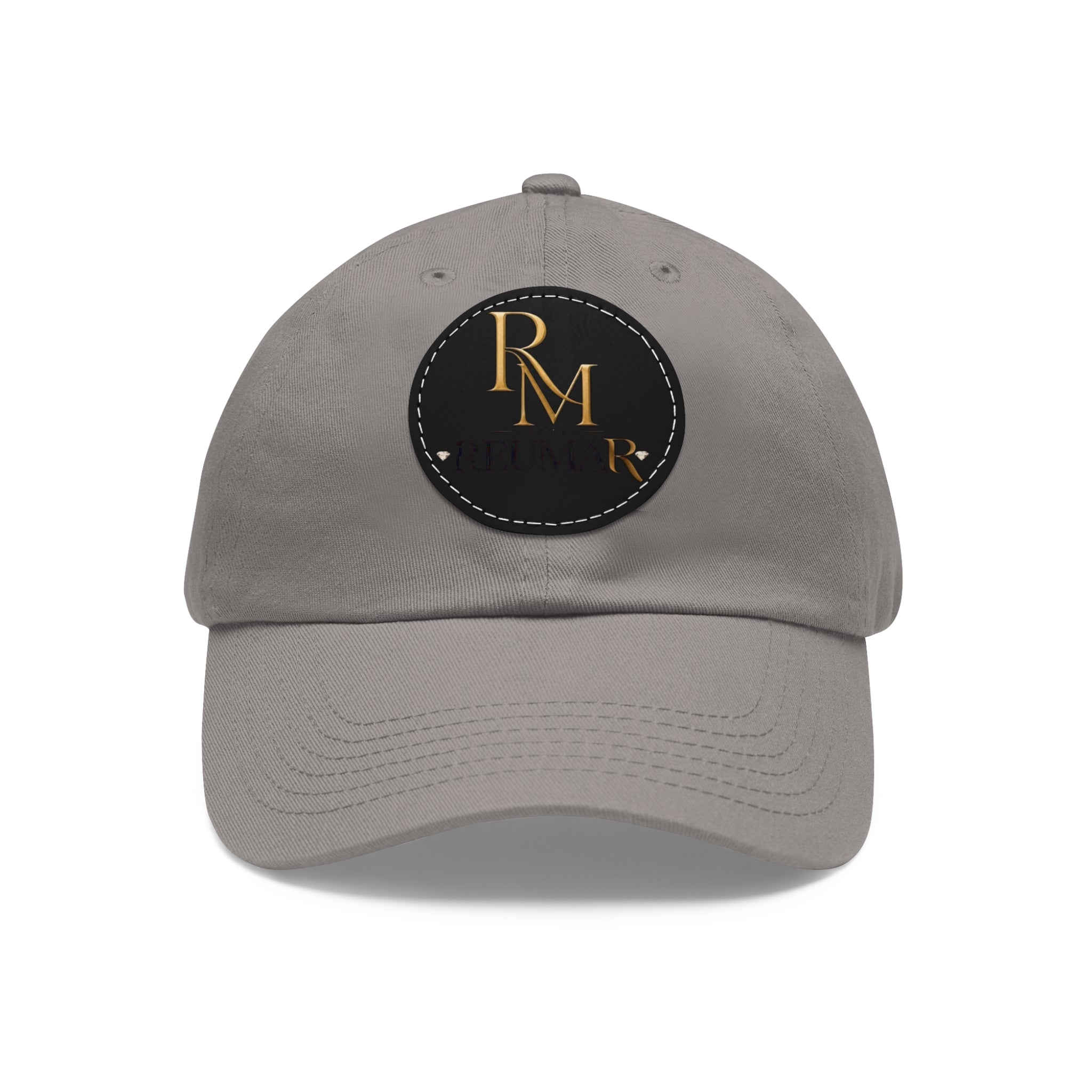Leather Patch Dad Hat — Embossed RM REUMAN Logo Baseball Cap